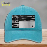 North Carolina Carbon Fiber Novelty License Plate Hat Unconstructed Cotton / Lake Blue