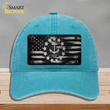 Rhode Island Carbon Fiber Novelty License Plate Hat Unconstructed Cotton / Lake Blue