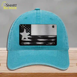 Texas Carbon Fiber Novelty License Plate Hat Unconstructed Cotton / Lake Blue