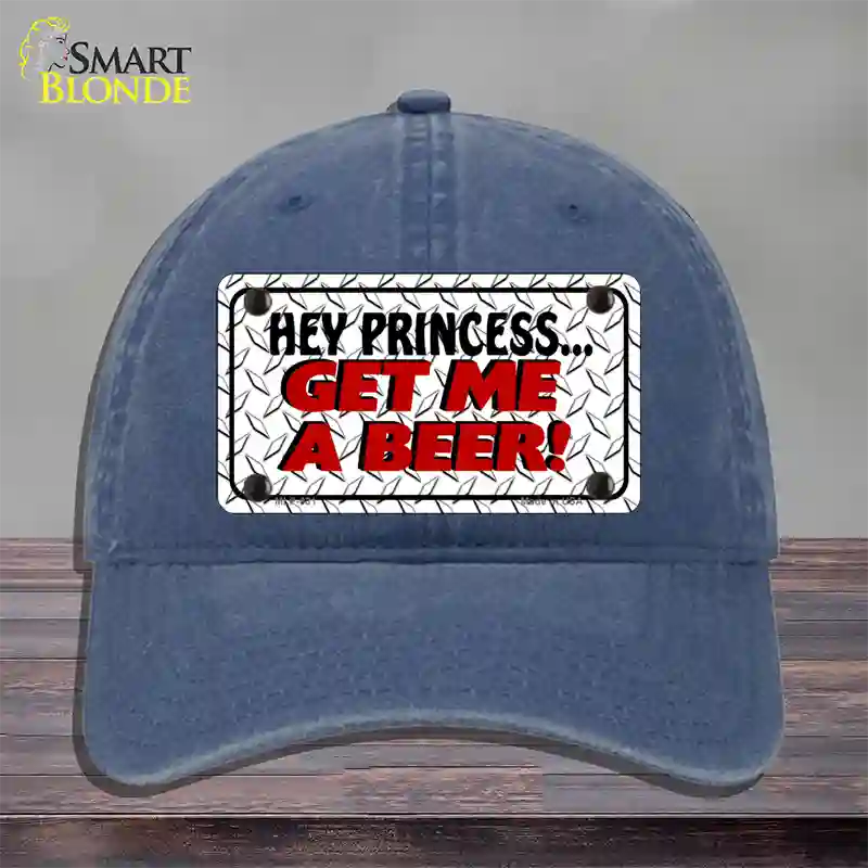 Get Me a Beer Novelty License Plate Hat Unconstructed Cotton / Navy