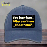 Why Cant We Shoot Em Novelty License Plate Hat Unconstructed Cotton / Navy