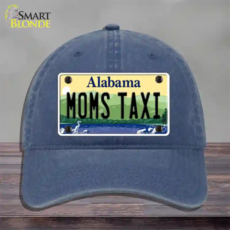 Moms Taxi Alabama Novelty License Plate Hat Unconstructed Cotton / Navy