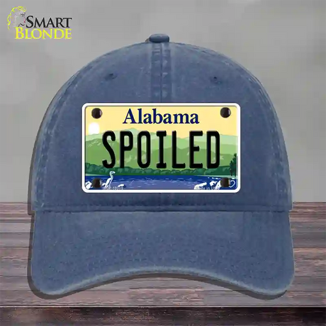 Spoiled Alabama Novelty License Plate Hat Unconstructed Cotton / Navy