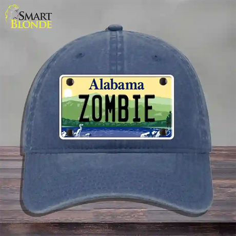 Zombie Alabama Novelty License Plate Hat Unconstructed Cotton / Navy