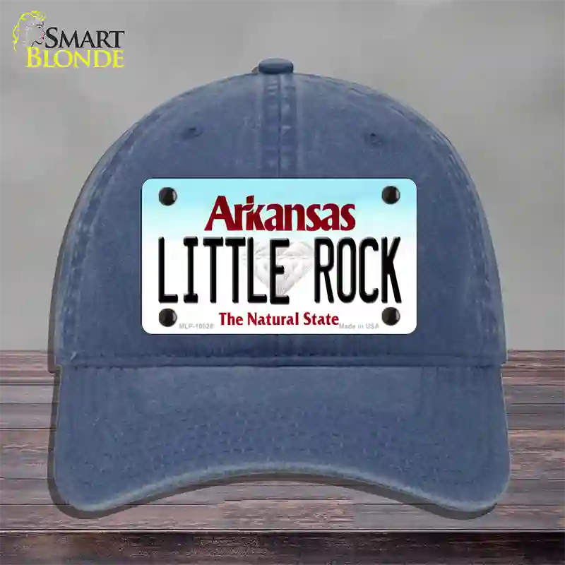 Little Rock Arkansas Novelty License Plate Hat Unconstructed Cotton / Navy