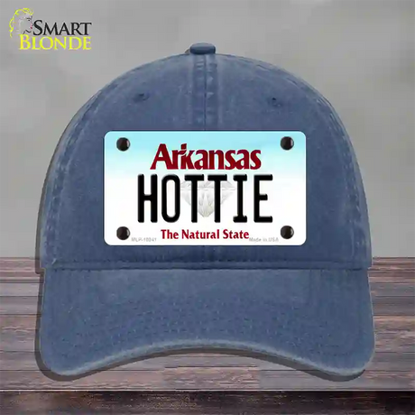 Hottie Arkansas Novelty License Plate Hat Unconstructed Cotton / Navy