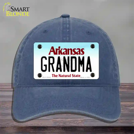 Grandma Arkansas Novelty License Plate Hat Unconstructed Cotton / Navy