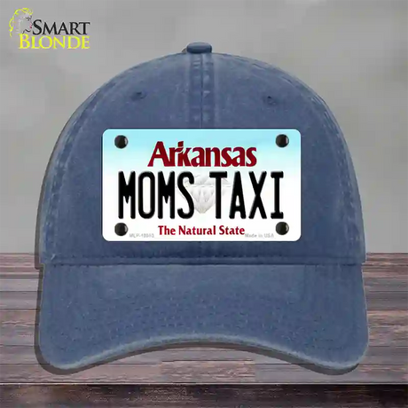 Moms Taxi Arkansas Novelty License Plate Hat Unconstructed Cotton / Navy