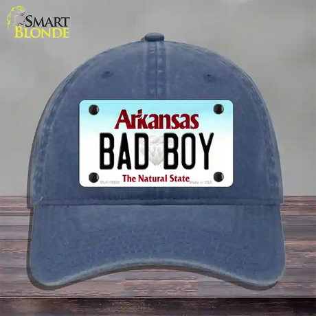 Bad Boy Arkansas Novelty License Plate Hat Unconstructed Cotton / Navy