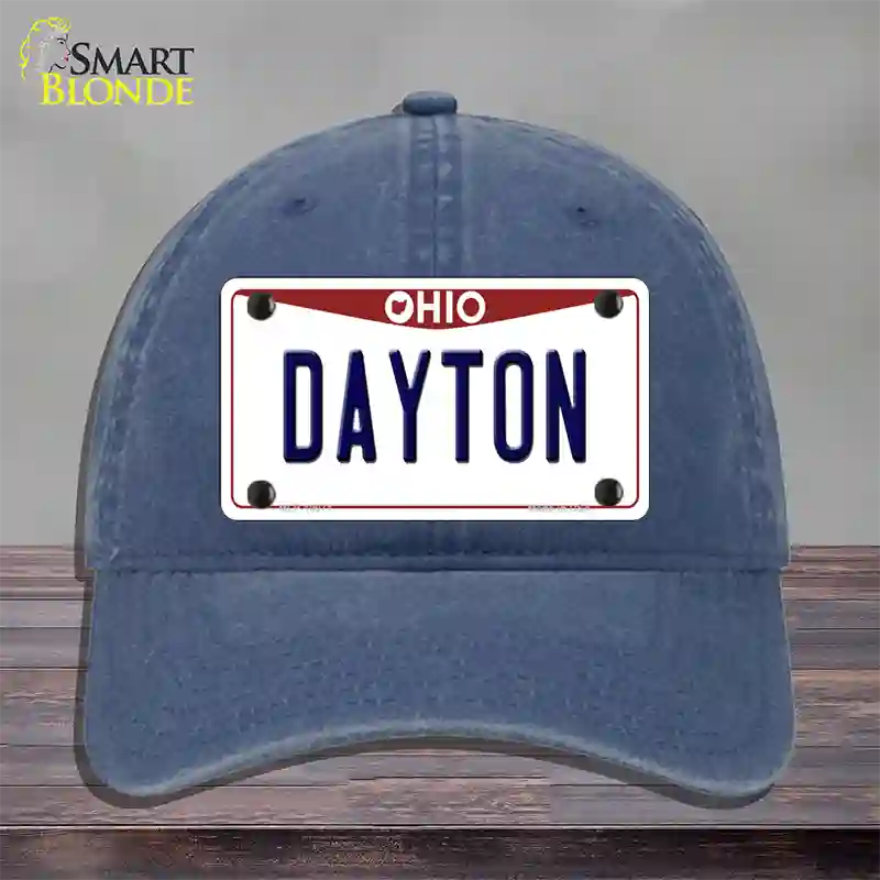 Dayton Ohio Novelty License Plate Hat Unconstructed Cotton / Navy