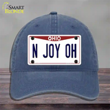 N Joy OH Ohio Novelty License Plate Hat Unconstructed Cotton / Navy