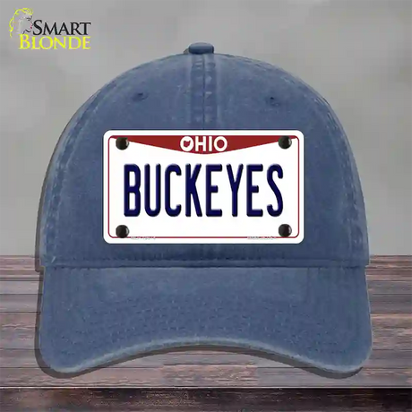 Buckeyes Ohio Novelty License Plate Hat Unconstructed Cotton / Navy