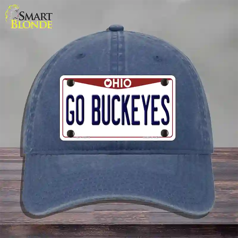 Go Buckeyes Ohio Novelty License Plate Hat Unconstructed Cotton / Navy