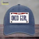 Ohio Girl Ohio Novelty License Plate Hat Unconstructed Cotton / Navy