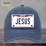 Jesus Ohio Novelty License Plate Hat Unconstructed Cotton / Navy