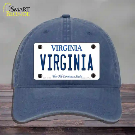 Virginia Old Dominion Novelty License Plate Hat Unconstructed Cotton / Navy