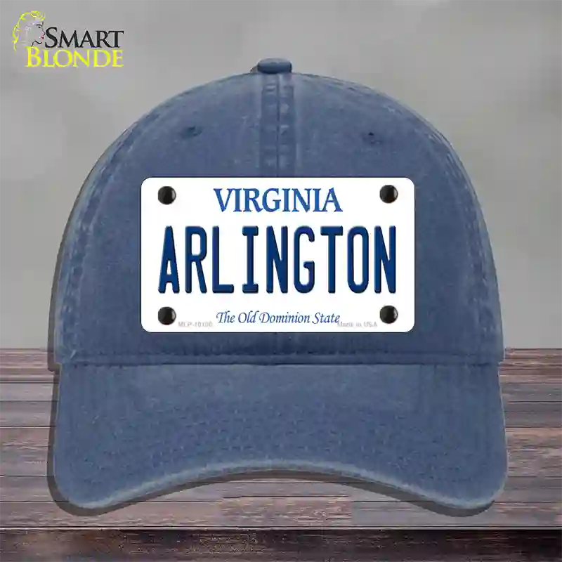 Arlington Virginia Novelty License Plate Hat Unconstructed Cotton / Navy