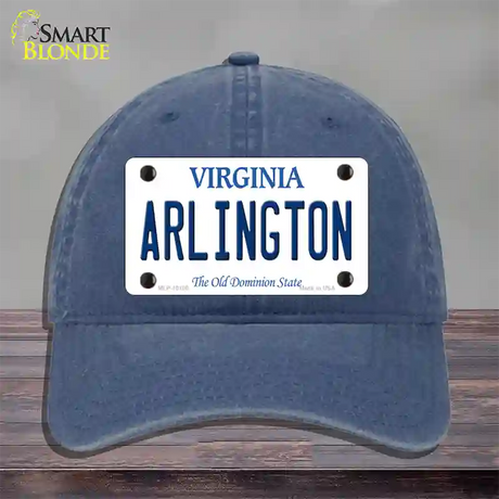 Arlington Virginia Novelty License Plate Hat Unconstructed Cotton / Navy