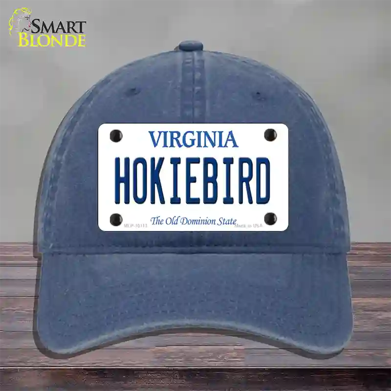 Hokiebird Virginia Novelty License Plate Hat Unconstructed Cotton / Navy