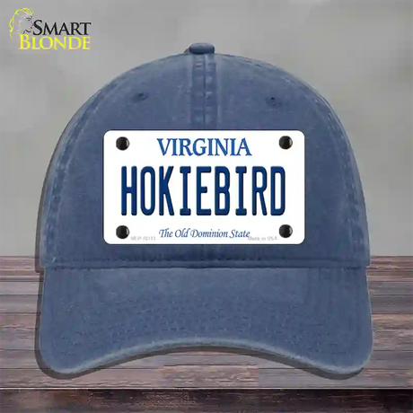 Hokiebird Virginia Novelty License Plate Hat Unconstructed Cotton / Navy