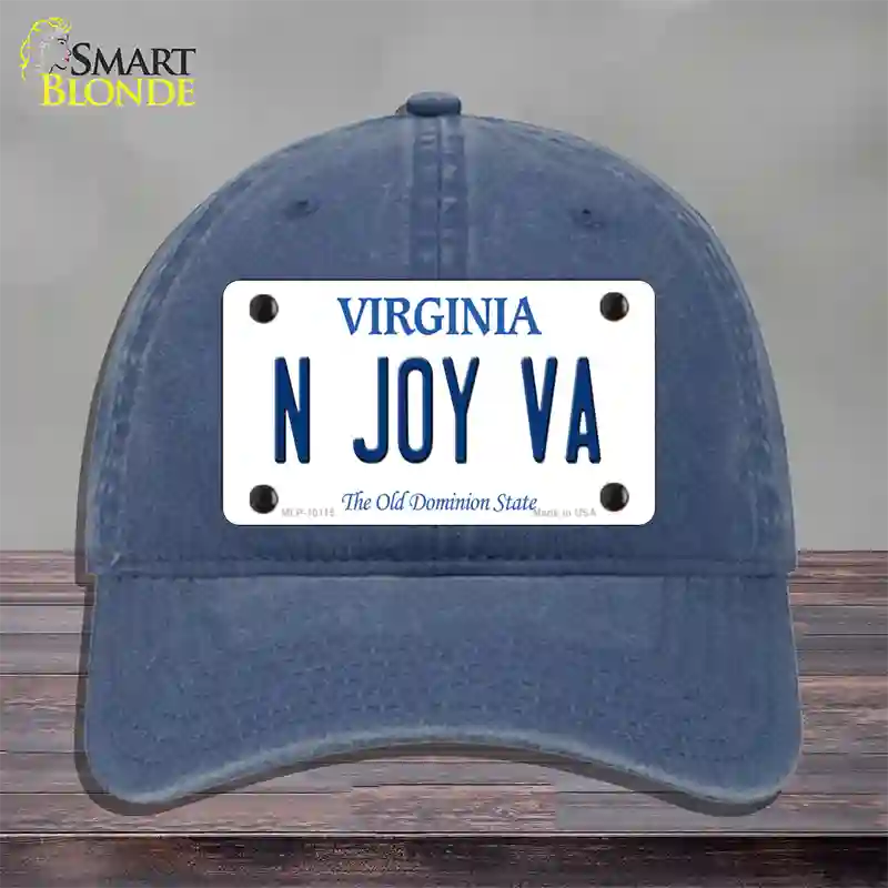 N Joy VA Virginia Novelty License Plate Hat Unconstructed Cotton / Navy