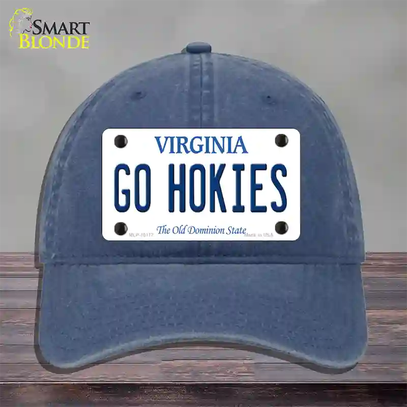 Go Hokies Virginia Novelty License Plate Hat Unconstructed Cotton / Navy