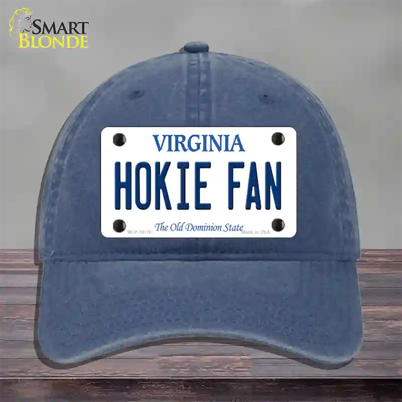 Hokie Fan Virginia Novelty License Plate Hat Unconstructed Cotton / Navy