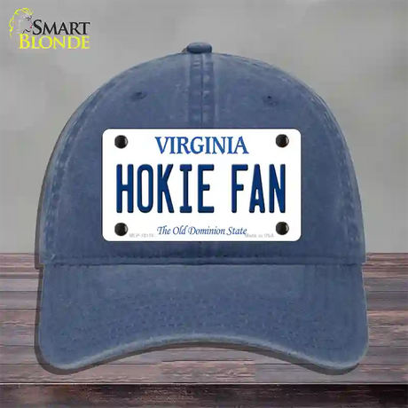 Hokie Fan Virginia Novelty License Plate Hat Unconstructed Cotton / Navy