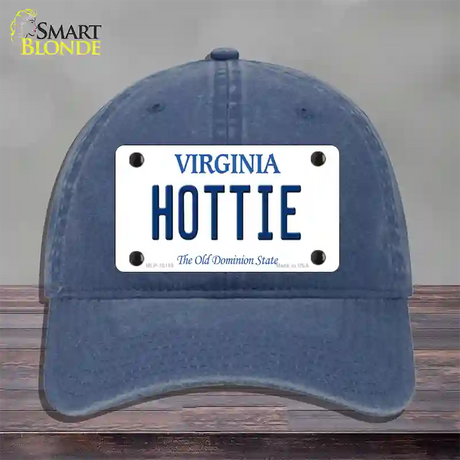 Hottie Virginia Novelty License Plate Hat Unconstructed Cotton / Navy