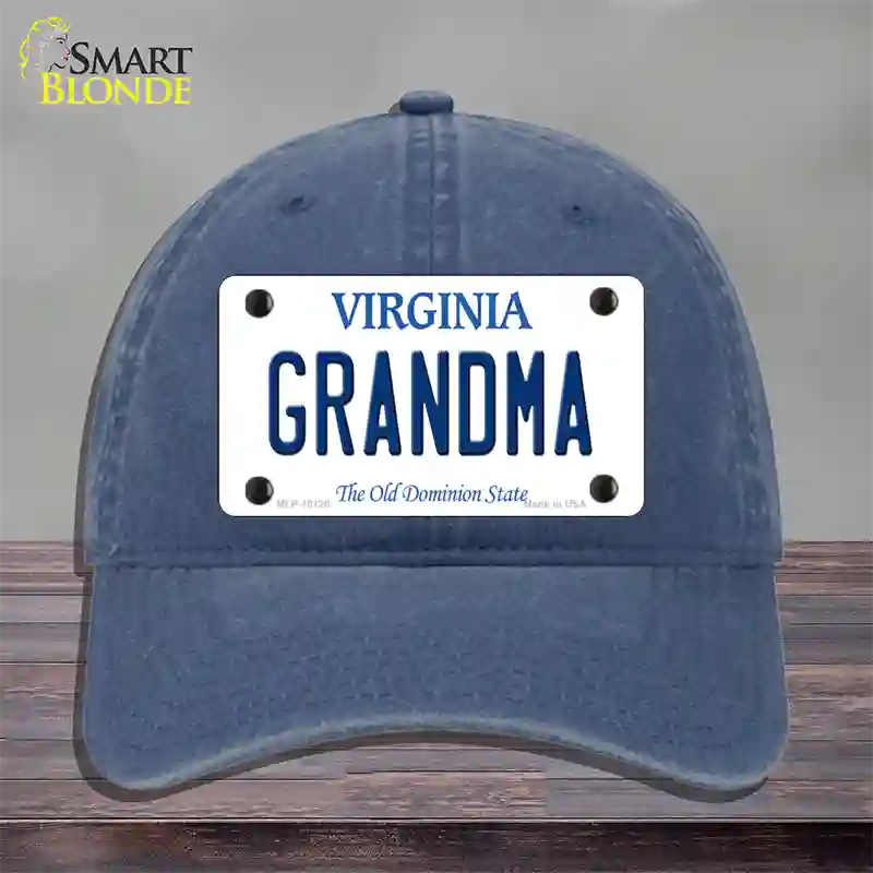 Grandma Virginia Novelty License Plate Hat Unconstructed Cotton / Navy