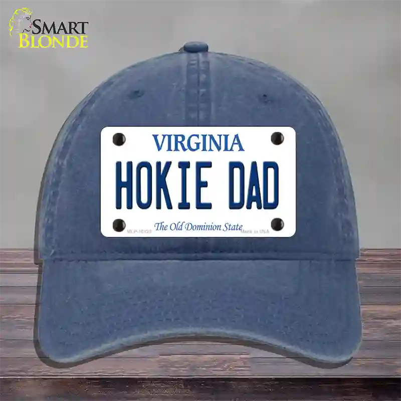 Hokie Dad Virginia Novelty License Plate Hat Unconstructed Cotton / Navy