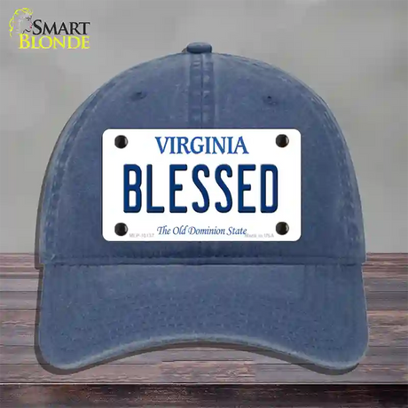 Blessed Virginia Novelty License Plate Hat Unconstructed Cotton / Navy