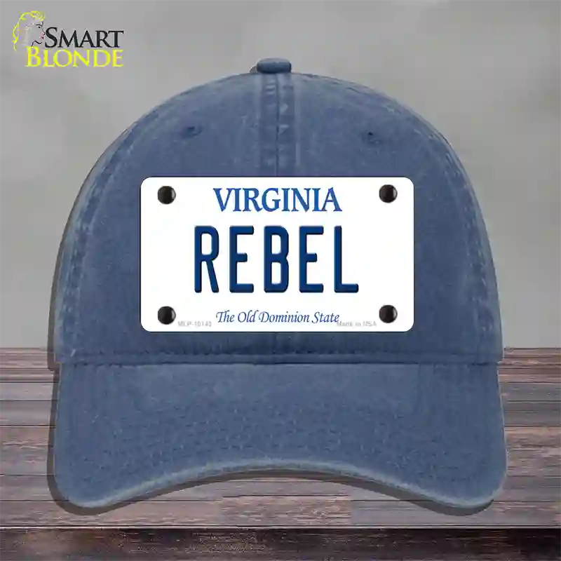 Rebel Virginia Novelty License Plate Hat Unconstructed Cotton / Navy