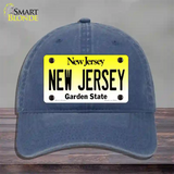 New Jersey Garden State Novelty License Plate Hat Unconstructed Cotton / Navy