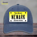 Newark New Jersey Novelty License Plate Hat Unconstructed Cotton / Navy