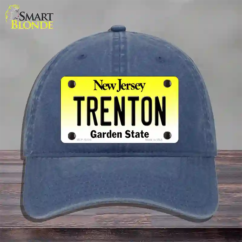 Trenton New Jersey Novelty License Plate Hat Unconstructed Cotton / Navy