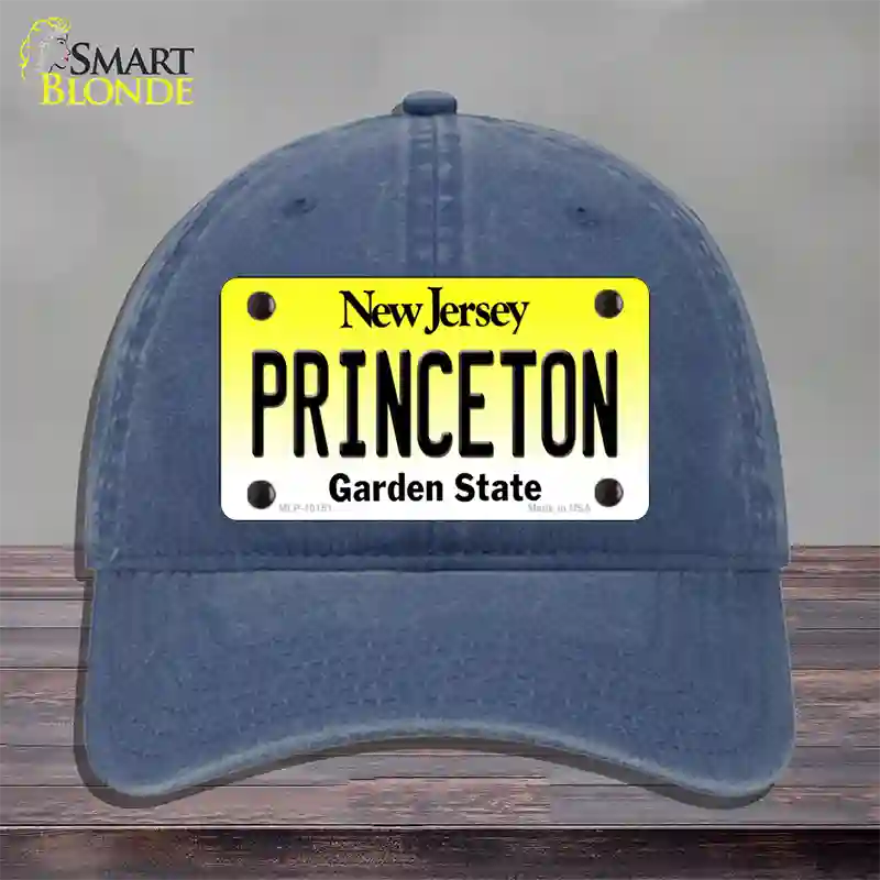 Princeton New Jersey Novelty License Plate Hat Unconstructed Cotton / Navy