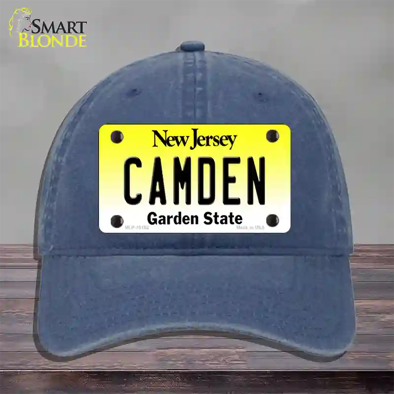 Camden New Jersey Novelty License Plate Hat Unconstructed Cotton / Navy