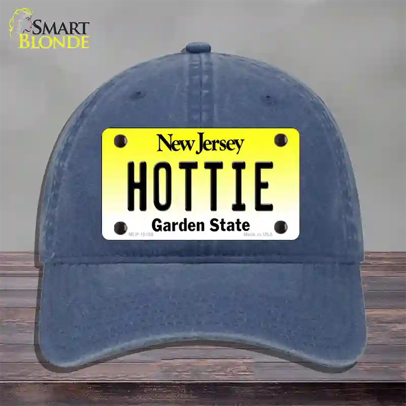 Hottie New Jersey Novelty License Plate Hat Unconstructed Cotton / Navy