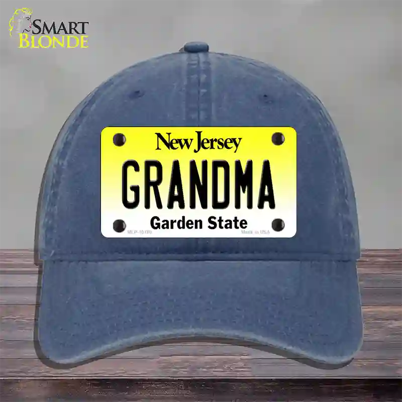 Grandma New Jersey Novelty License Plate Hat Unconstructed Cotton / Navy