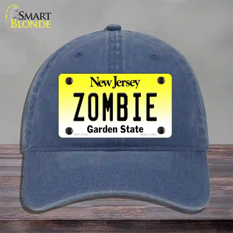 Zombie New Jersey Novelty License Plate Hat Unconstructed Cotton / Navy