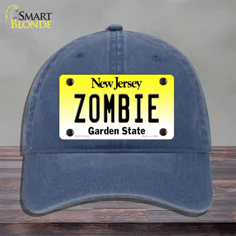 Zombie New Jersey Novelty License Plate Hat Unconstructed Cotton / Navy