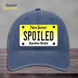 Spoiled New Jersey Novelty License Plate Hat Unconstructed Cotton / Navy