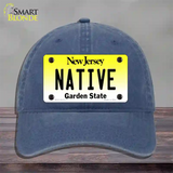 Native New Jersey Novelty License Plate Hat Unconstructed Cotton / Navy