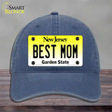 Best Mom New Jersey Novelty License Plate Hat Unconstructed Cotton / Navy