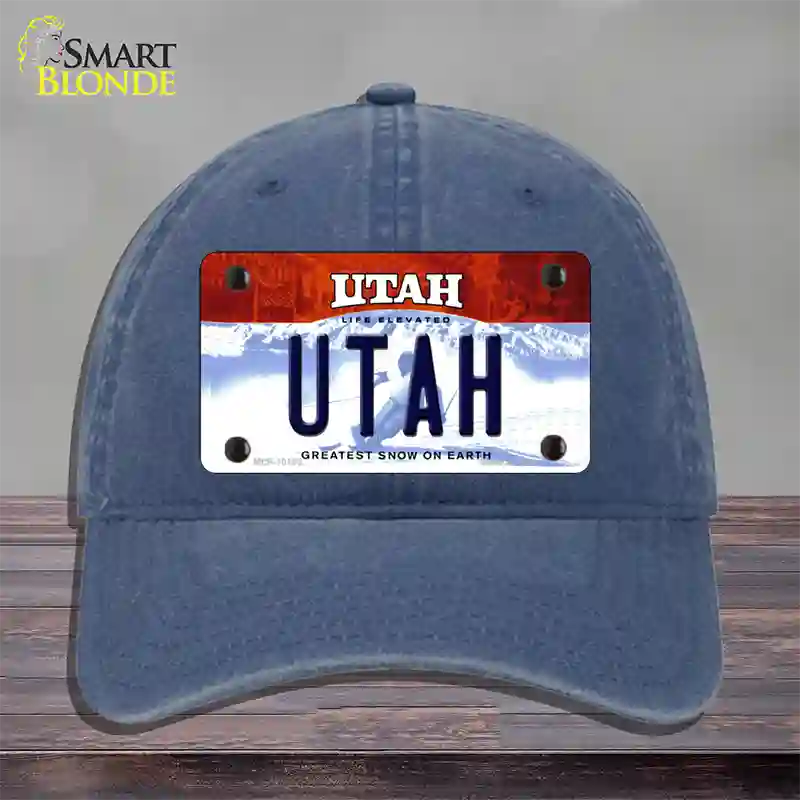 Utah Life Elevated Novelty License Plate Hat Unconstructed Cotton / Navy