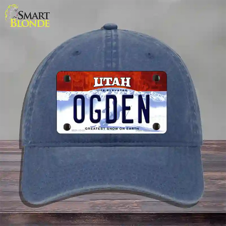 Ogden Utah Novelty License Plate Hat Unconstructed Cotton / Navy