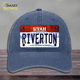 Riverton Utah Novelty License Plate Hat Unconstructed Cotton / Navy