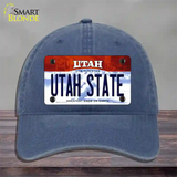 Utah State Utah Novelty License Plate Hat Unconstructed Cotton / Navy