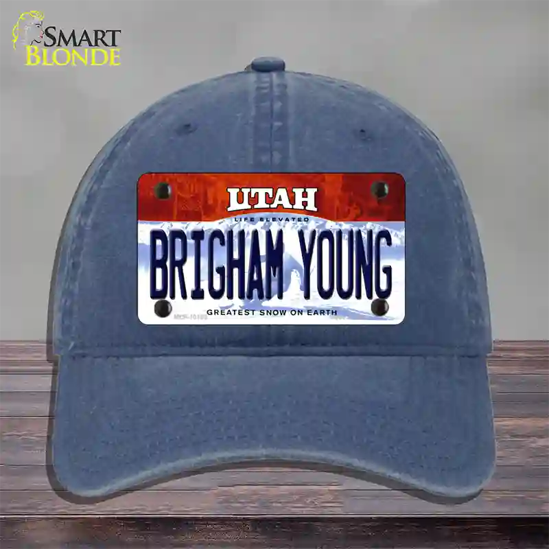 Brigham Young Utah Novelty License Plate Hat Unconstructed Cotton / Navy